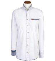 Trachtenhemd Slim-Fit Enzo weiss