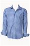 Trachtenhemd Slim Fit jeans gross kariert - Gr. 41/42 | Bild 2