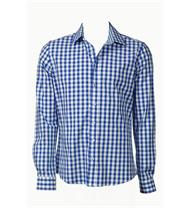 Trachtenhemd Slim Fit jeans gross kariert