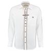 Trachtenhemd Slim Fit Langarm weiss - Gr.45/46