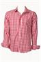 Trachtenhemd Slim Fit rot gross kariert - Gr. 39/40 | Bild 2