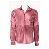 Trachtenhemd Slim Fit rot gross kariert - Gr. 41/42