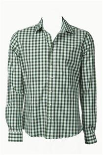 Trachtenhemd Slim Fit tanne gross kariert - Gr. 43/44 Trachtenhemd Slim Fit tanne gross kariert - Gr. 43/44