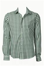 Trachtenhemd Slim Fit tanne gross kariert - Gr. 43/44
