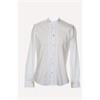 Trachtenhemd Slim Fit weiss mit Biesen und Stehkragen - Gr.43/44