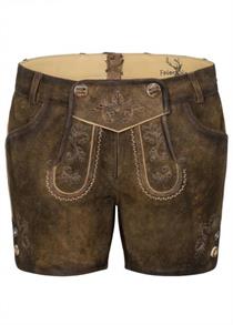 Trachtenlederhose Kurz antik hetz - Gr.32