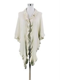 Trachtenponcho mit Rüschenborte - 40 natur Trachtenponcho mit Rüschenborte - 40 natur