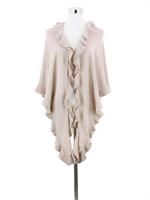 Trachtenponcho mit Rüschenborte - 51 beige