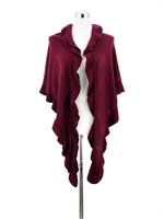 Trachtenponcho mit Rüschenborte - 62 beere