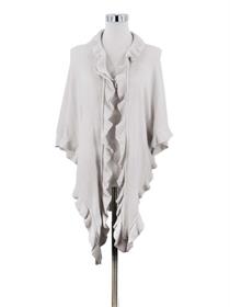 Trachtenponcho mit Rüschenborte - 64 stein