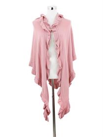 Trachtenponcho mit Rüschenborte - 78 nude