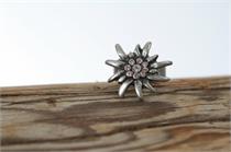 Trachtenring mit Edelweiss - creme