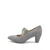 Trachtenschuh Pumps hellgrau - Gr.42