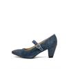 Trachtenschuh Pumps Lieselote blau - Gr.39