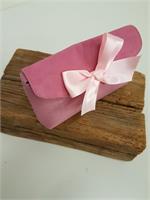 Trachtentasche aus Leder und Leinen - R rose