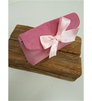 Trachtentasche aus Leder und Leinen