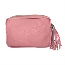 Zwillingsherz Handtasche mit Bommel - rosa